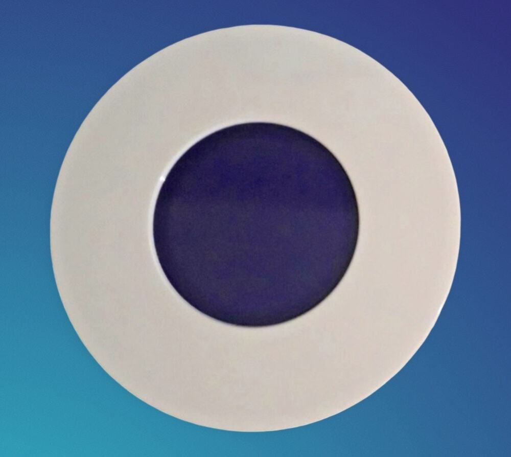 Tupperware Coolspot Trivet White w Bold-n-Blue 2828A Vintage Retro Kitchen Decor